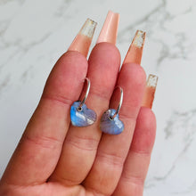 Load image into Gallery viewer, Labradorite Heart Hoops
