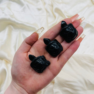ONE Obsidian Turtle Carving