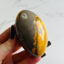 Load image into Gallery viewer, XL Bumblebee Jasper Shiva Shape Carving 2
