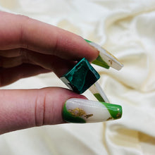 Load image into Gallery viewer, Mini Malachite “Cube” Carving 14
