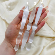 Load image into Gallery viewer, Satin Spar Selenite Dagger Carvings (1)
