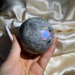 Vivid Purple Labradorite Sphere 2 (over 1lb!)