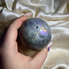 Load image into Gallery viewer, Vivid Purple Labradorite Sphere 1 (over 1lb!)
