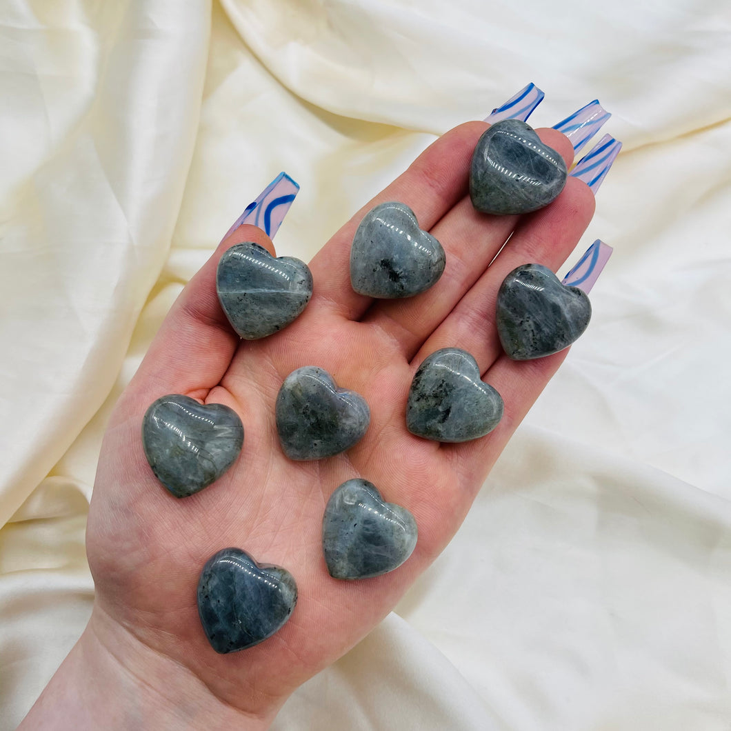 Labradorite Heart Carvings (1)