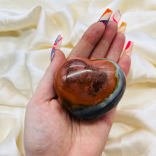 Load image into Gallery viewer, Polychrome Jasper Heart Carving 7
