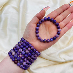 Purple Mica Crystal Stretch Bracelets (1)
