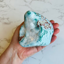 Load image into Gallery viewer, XL Highest Quality Larimar “Ocean Wave” Freeform
