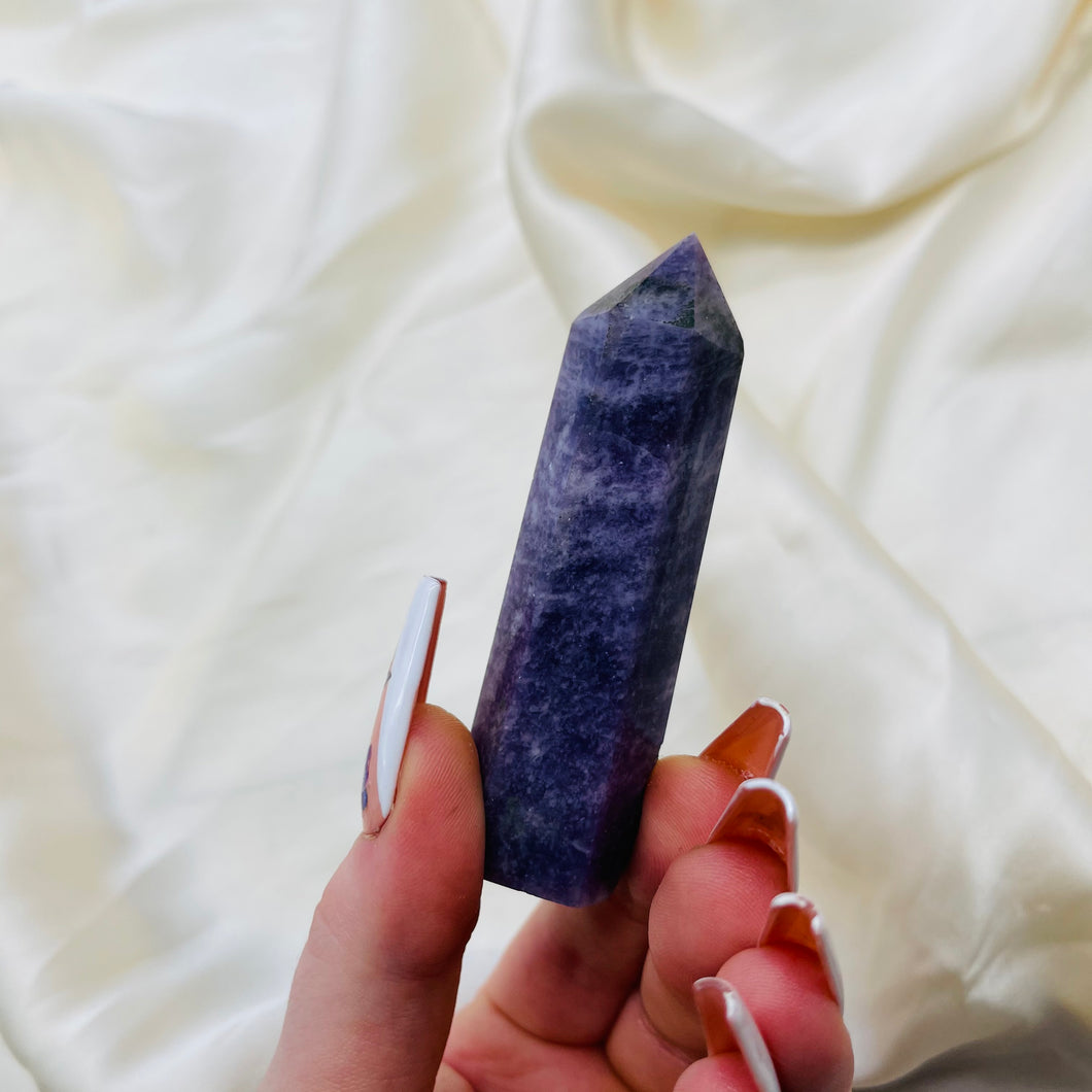 Lepidolite Tower 9 (chipped)