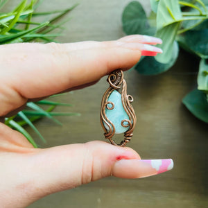 Larimar x Copper Wire Ver 1: The Natural Elegance Collection