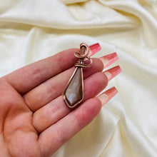 Load image into Gallery viewer, Peach Moonstone Wire Wrapped Pendant
