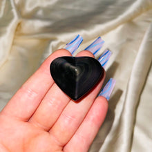 Load image into Gallery viewer, Rainbow Obsidian Heart Carvings (larger, 1)
