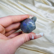 Load image into Gallery viewer, Rare Purple/Pink Labradorite Turtle Carving 8
