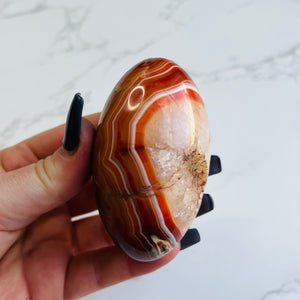 XL Carnelian “Candy Cane” Shiva Shape Carving