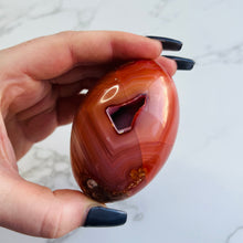 Load image into Gallery viewer, XL Carnelian “Druzy Cave” Shiva Shape Carving
