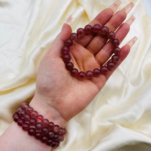 Load image into Gallery viewer, “Strawberry Quartz” Crystal Stretch Bracelets
