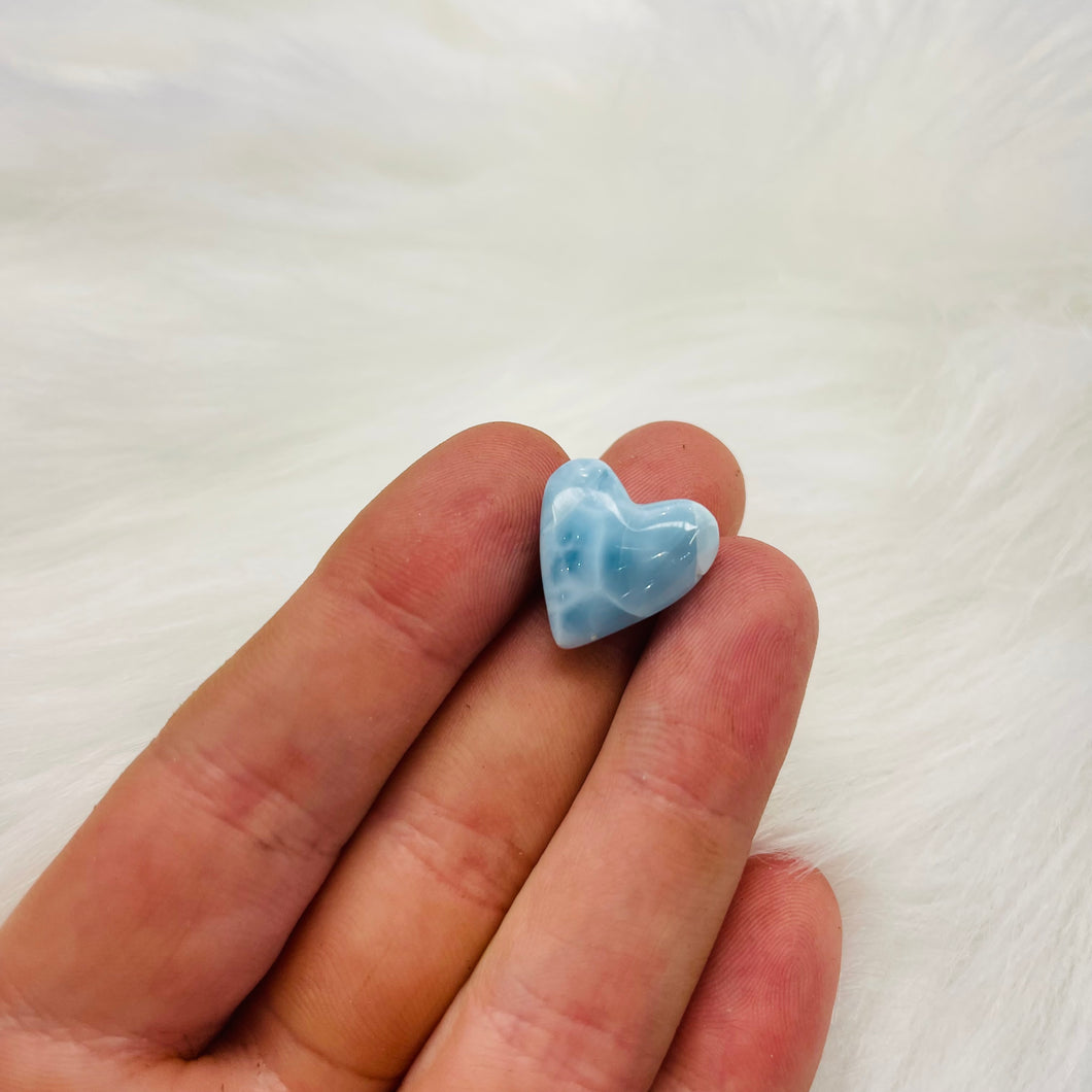 Top Quality Larimar Heart Carving 3