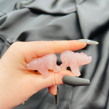 Load image into Gallery viewer, ONE Beautiful Rose Quartz Bear Carving
