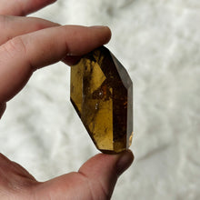 Load image into Gallery viewer, Natural Araçuaí Smoky Citrine Double Terminated Point with Rainbows 3
