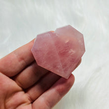 Load image into Gallery viewer, Rose Quartz Faceted Heart 2
