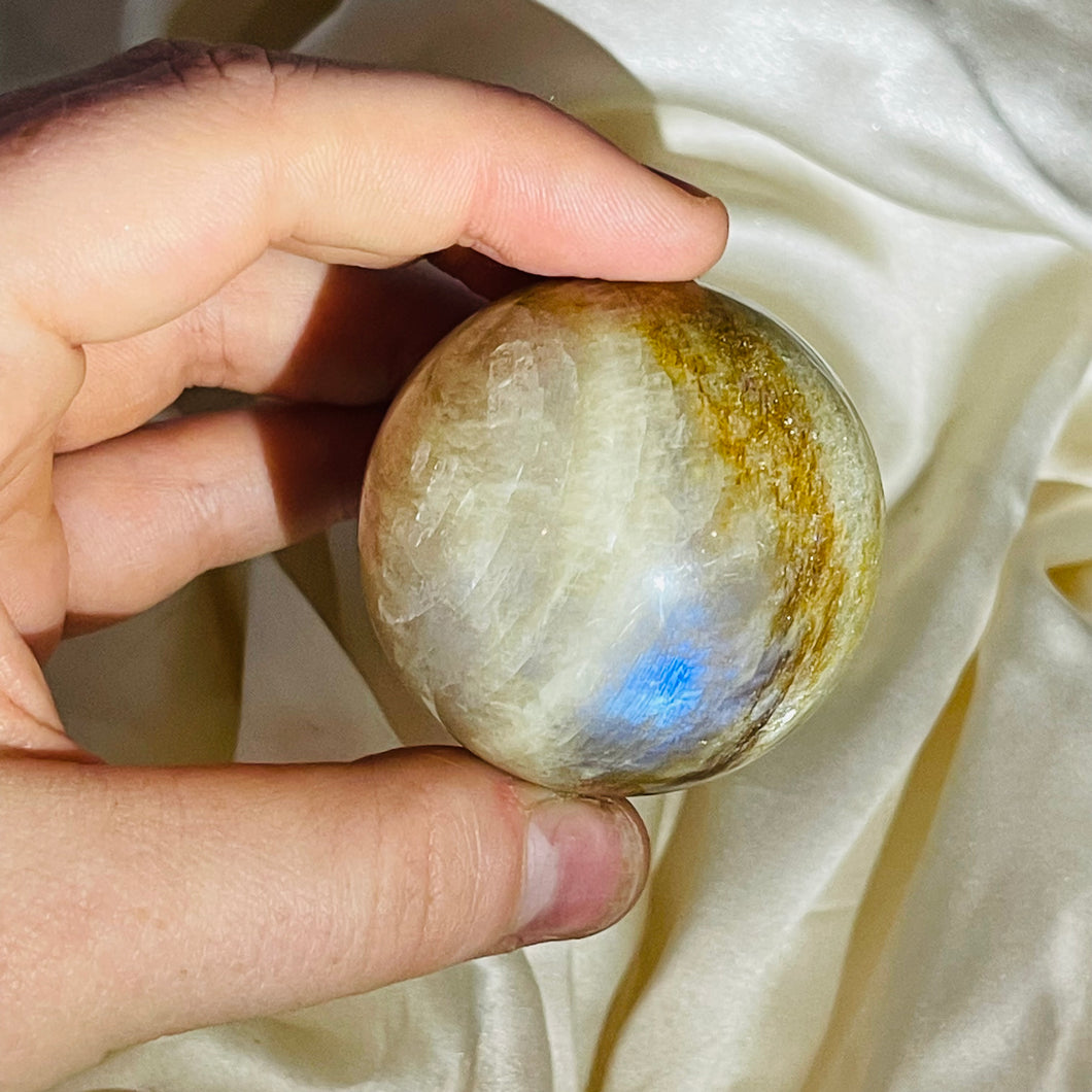 Sunstone in Moonstone “Belomorite” Sphere 5