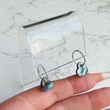 Load image into Gallery viewer, Labradorite Heart Hoops
