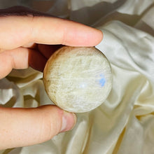 Load image into Gallery viewer, Sunstone in Moonstone “Belomorite” Sphere 1
