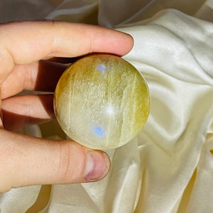 Sunstone in Moonstone “Belomorite” Sphere 3