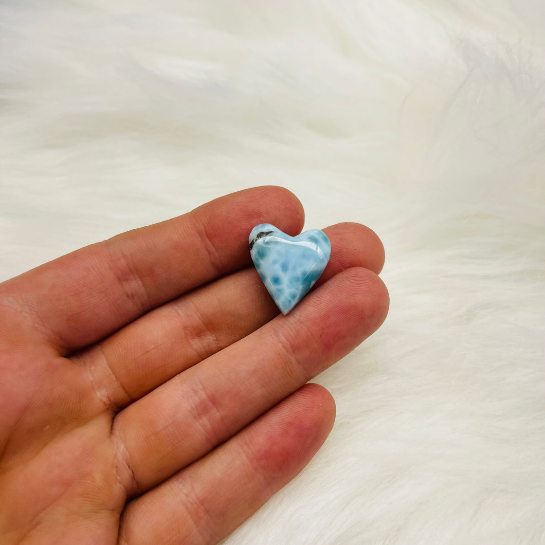 Top Quality Larimar Heart Carving 25