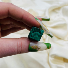 Load image into Gallery viewer, Mini Malachite “Cube” Carving 14
