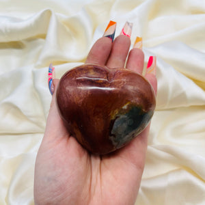 Polychrome Jasper Heart Carving 13