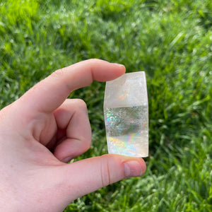 Rainbow-filled Optical Calcite Freeform 1