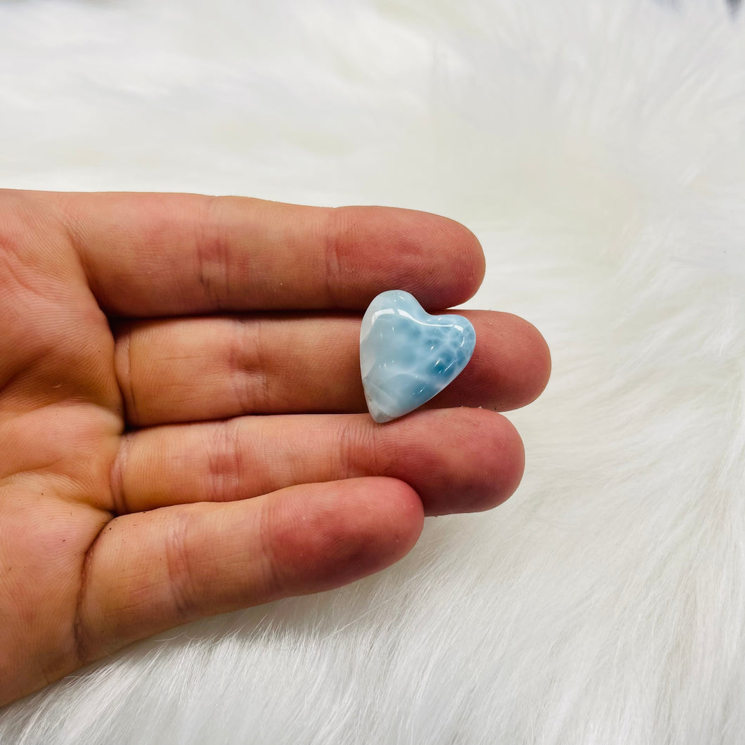 Top Quality Larimar Heart Carving 13