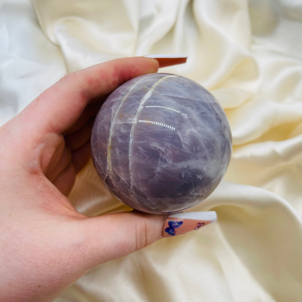 Purple Rose Quartz Sphere 7 (over 1lb!)