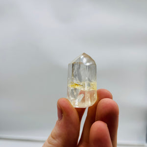 Natural Champagne Citrine Tower with High Clarity and Rainbows