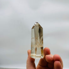 Load image into Gallery viewer, Large Natural Smoky Champagne Citrine Tower with Amazing Clarity (chipped tip)
