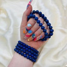 Load image into Gallery viewer, Vibrant Lapis Lazuli Crystal Stretch Bracelets (1)
