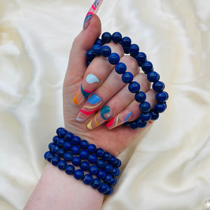 Vibrant Lapis Lazuli Crystal Stretch Bracelets (1)