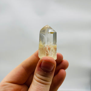 Natural Champagne Citrine Tower with High Clarity and Rainbows
