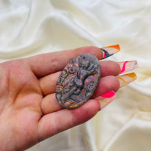 Load image into Gallery viewer, Rare Neon Pink Flash Labradorite Fae Portal Carving
