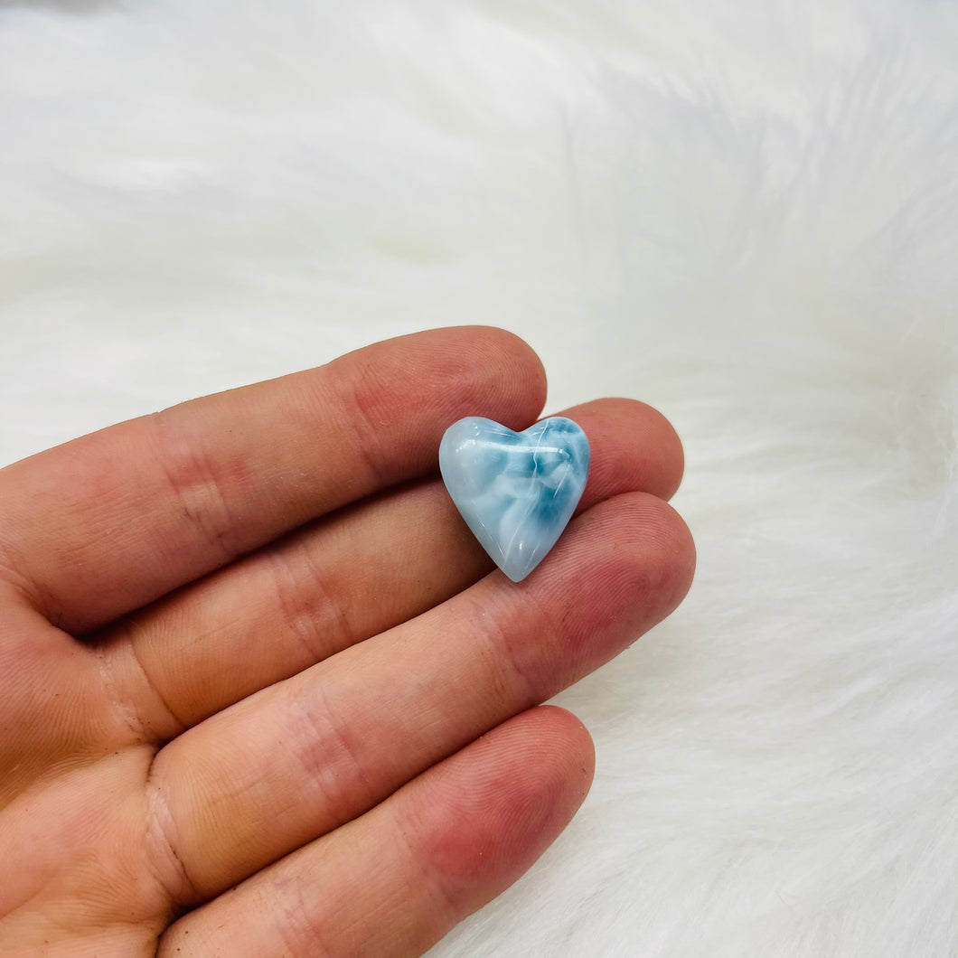 Top Quality Larimar Heart Carving 24