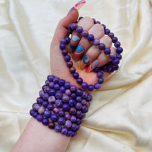 Load image into Gallery viewer, Purple Mica Crystal Stretch Bracelets (1)

