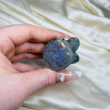 Load image into Gallery viewer, Rare Purple/Pink Labradorite Turtle Carving 20
