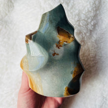 Load image into Gallery viewer, Pastel Blue Polychrome Jasper Flame
