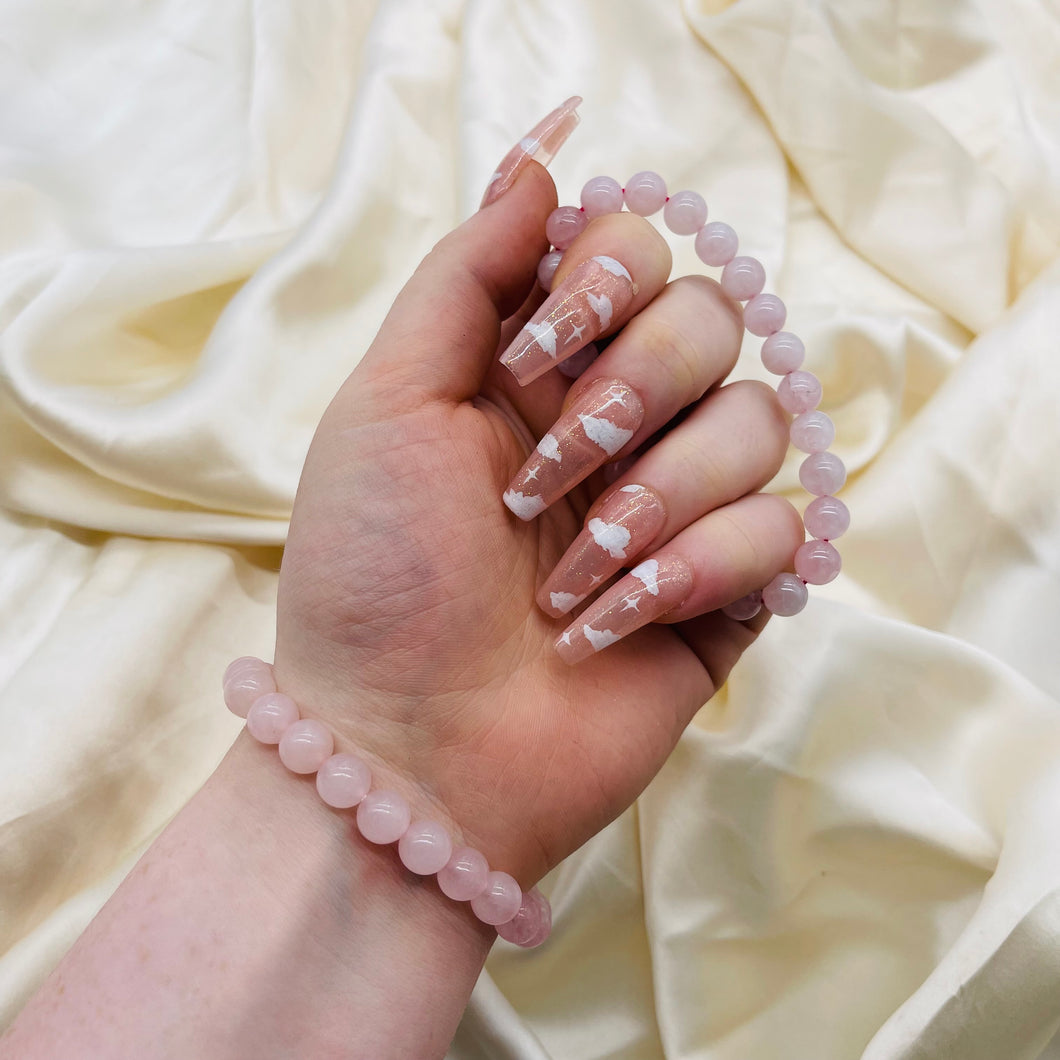 Rose Quartz Crystal Stretch Bracelet