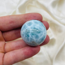 Load image into Gallery viewer, Top Quality Larimar Sphere 2 (tiny imperfection)
