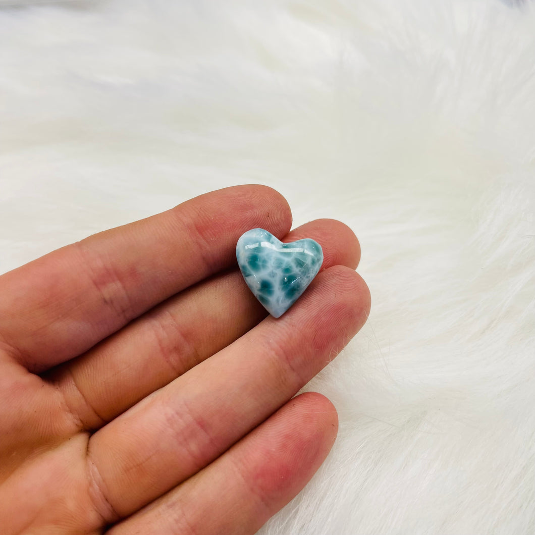 Top Quality Larimar Heart Carving 10