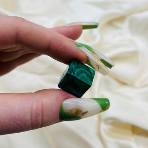 Mini Malachite “Cube” Carving 14