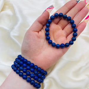 Vibrant Lapis Lazuli Crystal Stretch Bracelets (1)