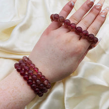 Load image into Gallery viewer, “Strawberry Quartz” Crystal Stretch Bracelets
