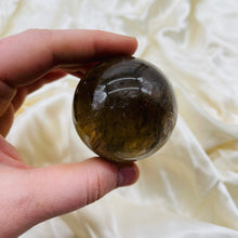 Load image into Gallery viewer, Smoky Quartz Sphere with Amazing Rainbows
